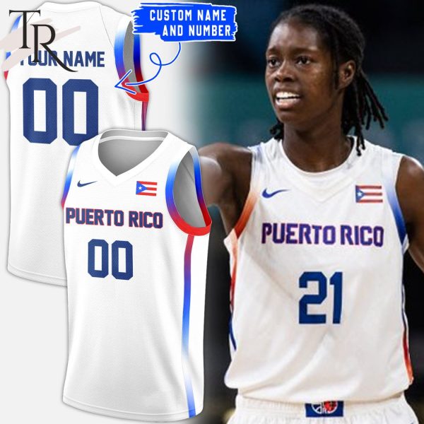 Puerto Rico Basketball Woman Olympic Games Paris 2024 White Jersey