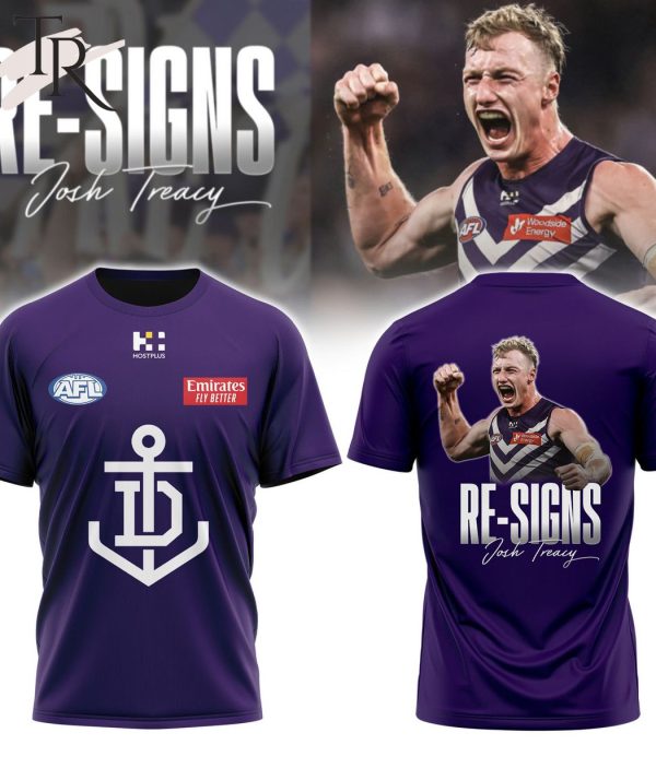 AFL Fremantle Dockers Re-Signs Josh Treacy T-Shirt