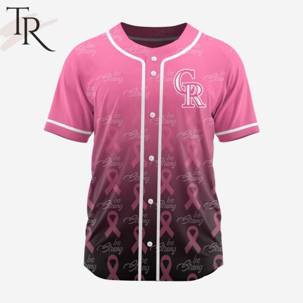 MLB Colorado Rockies Special Pink Design Fight Breast Cancer Baseball Jersey