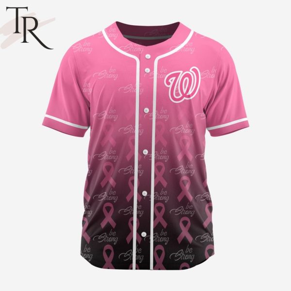 MLB Washington Nationals Special Pink Design Fight Breast Cancer Baseball Jersey