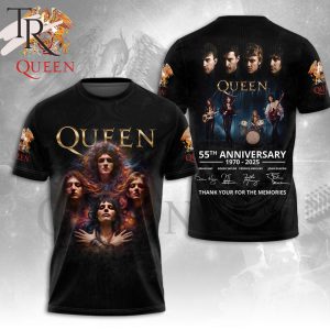 55 Years Of 1970-2025 Queen Band Thank You For The Memories Hoodie