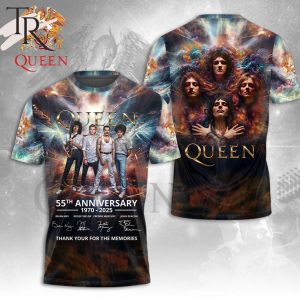 Queen 55th Anniversary 1970-2025 Thank You For The Memories Hoodie