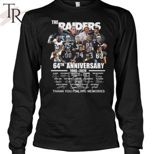 The Raiders 64th Anniversary 1960-2024 Thank You For The Memories T-Shirt