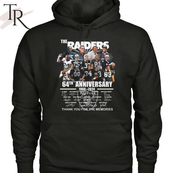 The Raiders 64th Anniversary 1960-2024 Thank You For The Memories T-Shirt