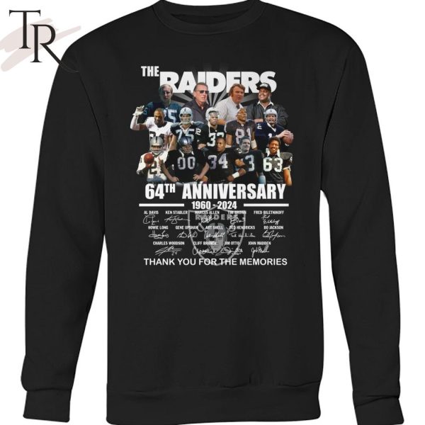 The Raiders 64th Anniversary 1960-2024 Thank You For The Memories T-Shirt