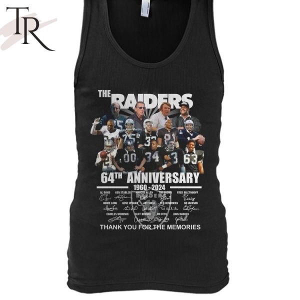 The Raiders 64th Anniversary 1960-2024 Thank You For The Memories T-Shirt