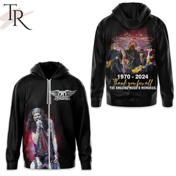 Aerosmith 1970-2024 Thank You For All The Amazing Music & Memories Hoodie