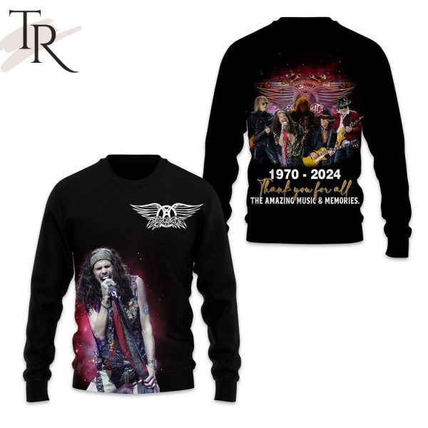 Aerosmith 1970-2024 Thank You For All The Amazing Music & Memories Hoodie