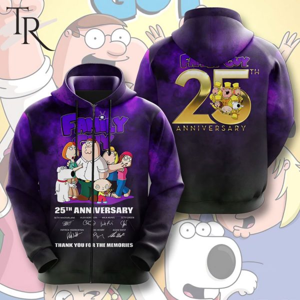 Family Guy 25th Anniversary Thank You For The Memories Hoodie