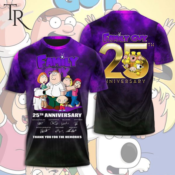 Family Guy 25th Anniversary Thank You For The Memories Hoodie