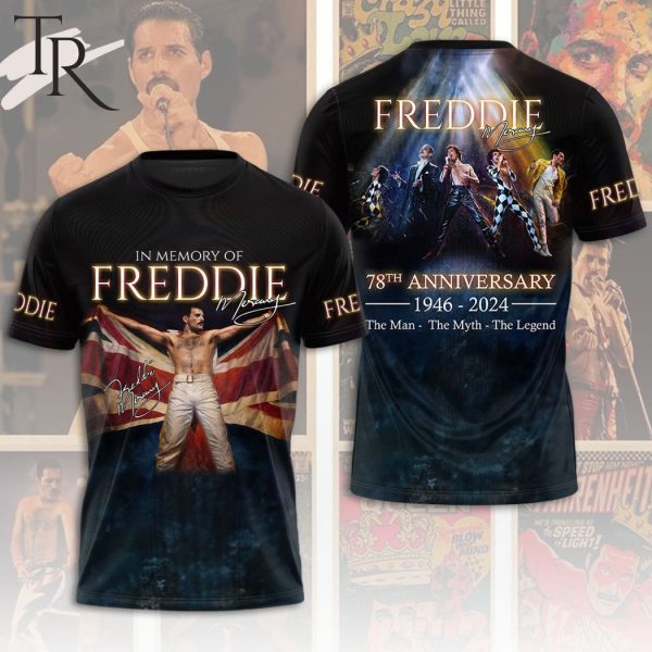 Freddie 78th Anniversary 1946-2024 The Man The Myth The Legend Hoodie