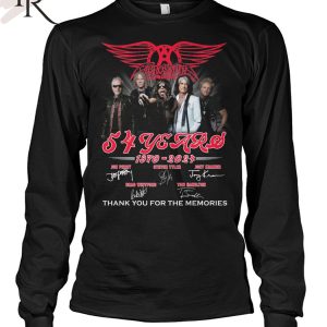 Aerosmith 54 Years 1970-2024 Thank You For The Memories T-Shirt