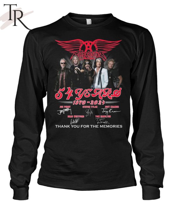 Aerosmith 54 Years 1970-2024 Thank You For The Memories T-Shirt