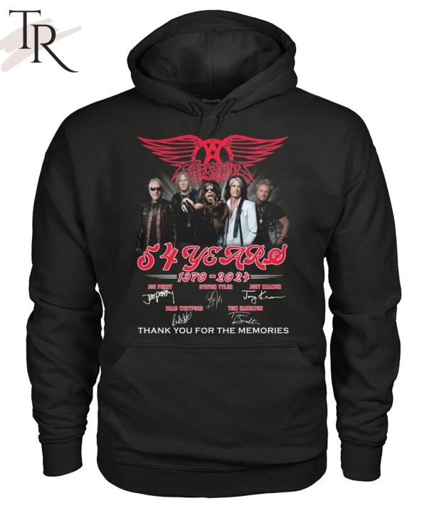 Aerosmith 54 Years 1970-2024 Thank You For The Memories T-Shirt