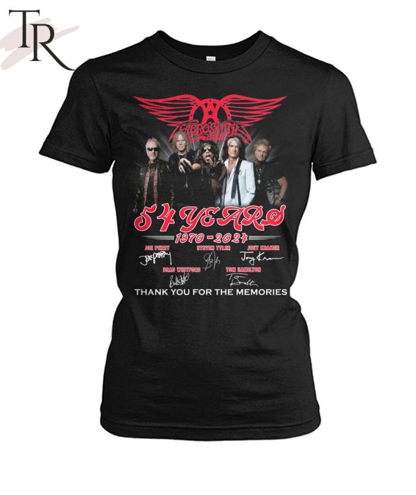 Aerosmith 54 Years 1970-2024 Thank You For The Memories T-Shirt