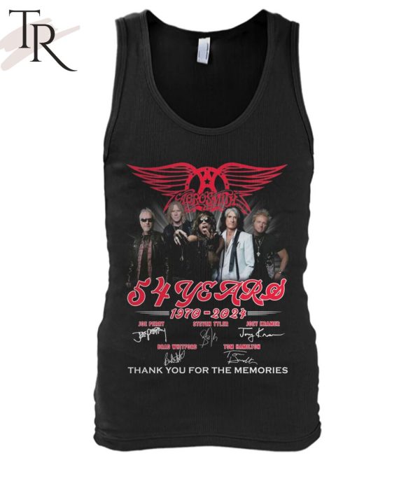 Aerosmith 54 Years 1970-2024 Thank You For The Memories T-Shirt