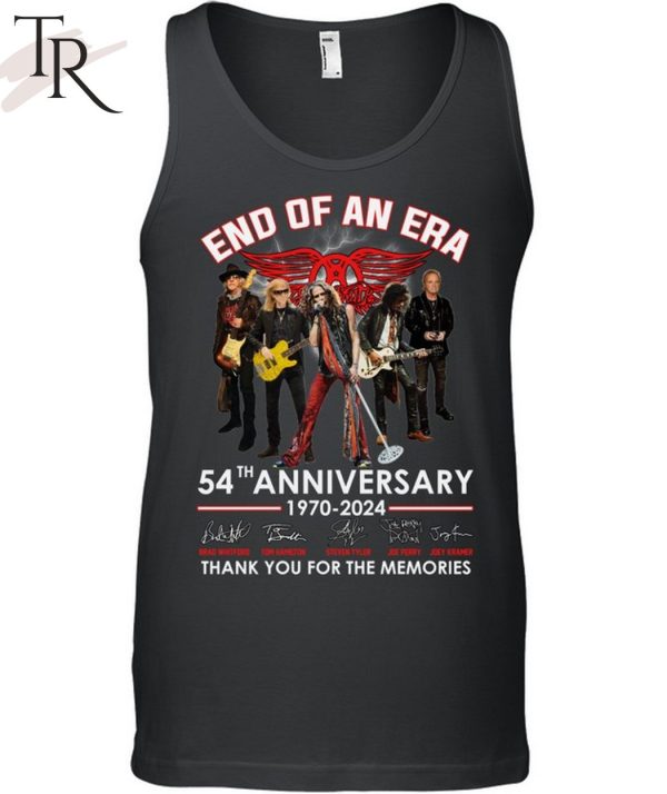 Aerosmith End Of An Era 54th Anniverasry 1970-2024 Thank You For The Memories T-Shirt