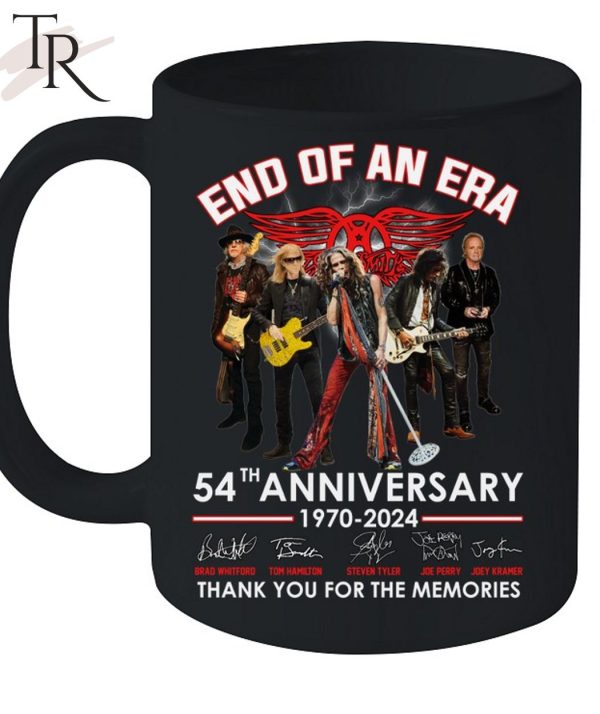 Aerosmith End Of An Era 54th Anniverasry 1970-2024 Thank You For The Memories T-Shirt