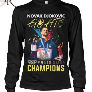 Novak Djokovic GOAT Paris 2024 Champions T-Shirt