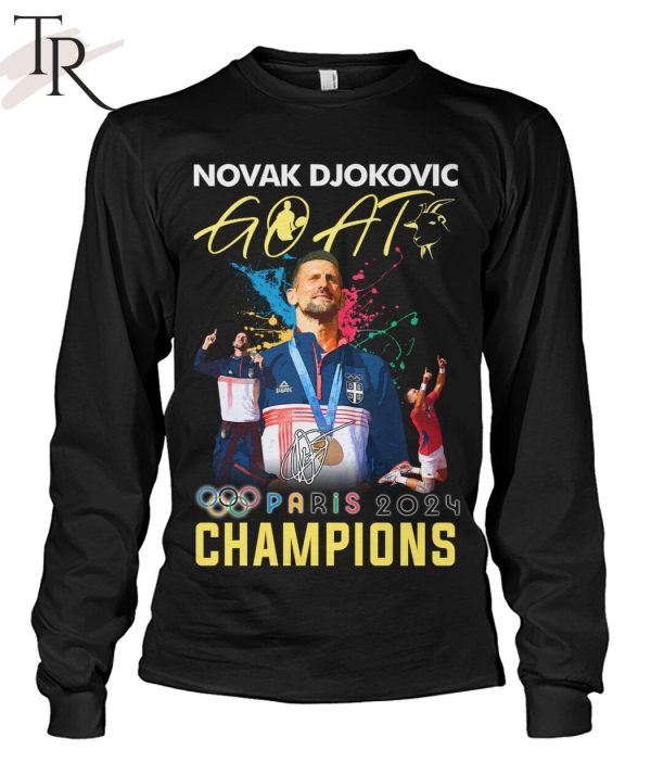 Novak Djokovic GOAT Paris 2024 Champions T-Shirt