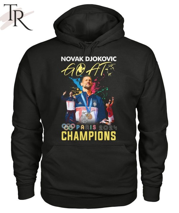 Novak Djokovic GOAT Paris 2024 Champions T-Shirt