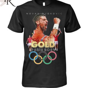 Novak Djokovic Gold Paris 2024 T-Shirt