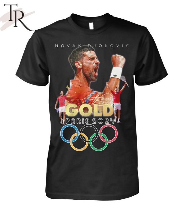 Novak Djokovic Gold Paris 2024 T-Shirt