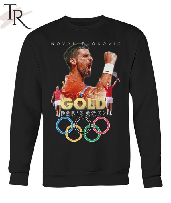 Novak Djokovic Gold Paris 2024 T-Shirt