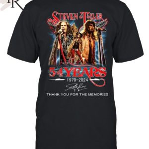 Steven Tyler 54 Years 1970-2024 Thank You For The Memories T-Shirt