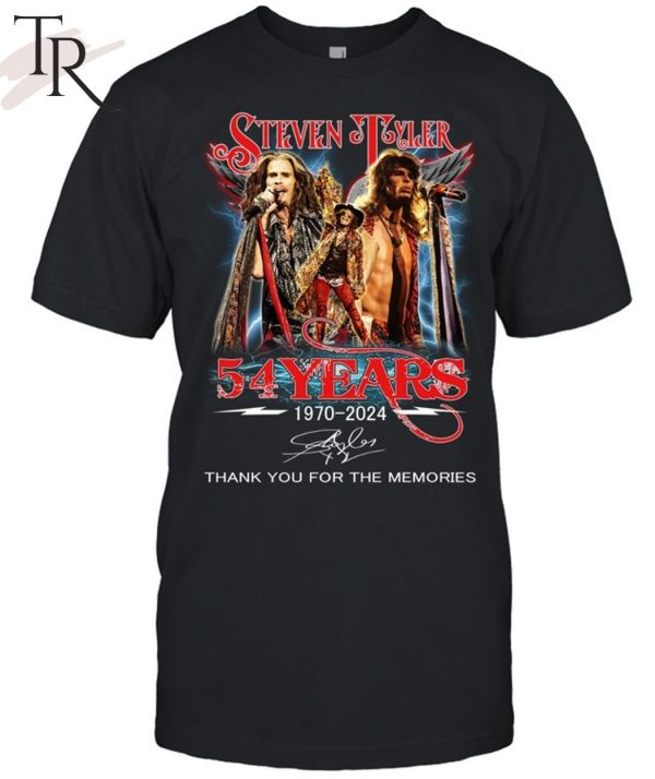 Steven Tyler 54 Years 1970-2024 Thank You For The Memories T-Shirt