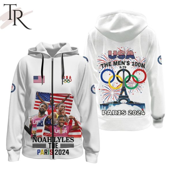 Noah Lyles USA The Men’s 100m Paris 2024 Hoodie