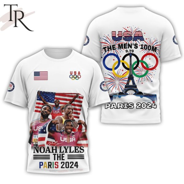 Noah Lyles USA The Men’s 100m Paris 2024 Hoodie