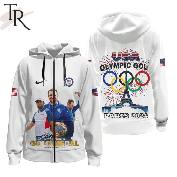 Scottie Scheffler Gold Medal USA Olympic Golf Paris 2024 Hoodie