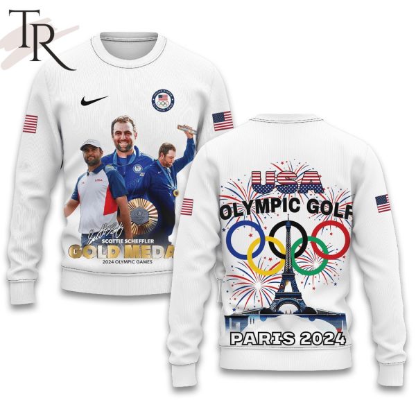 Scottie Scheffler Gold Medal USA Olympic Golf Paris 2024 Hoodie