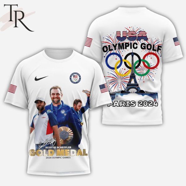 Scottie Scheffler Gold Medal USA Olympic Golf Paris 2024 Hoodie