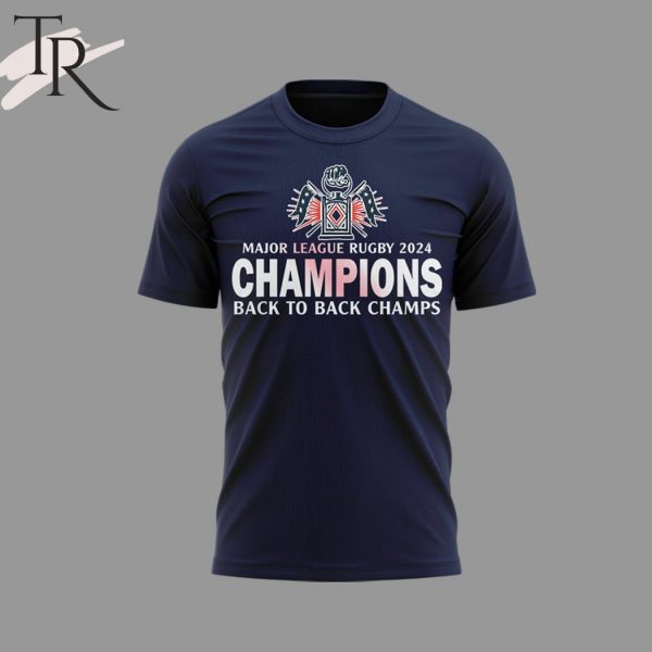 Major League Rugby 2024 Champions Back To Back Champs New England Free Jacks T-Shirt