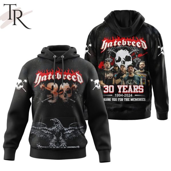 Hatebreed 30 Years 1994-2024 Thank You For The Memories Hoodie