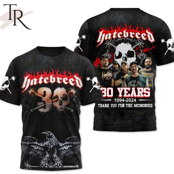 Hatebreed 30 Years 1994-2024 Thank You For The Memories Hoodie