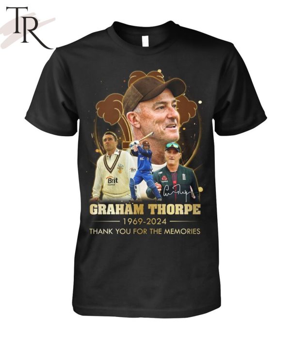 Graham Thorpe 1969-2024 Thank You For The Memories T-Shirt