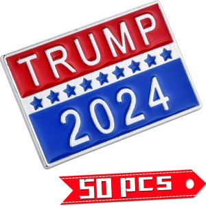 Trump Broochs for President 2024 Enamel Lapel Pins President Gift Souvenir for 2024 USA Presidential Enamel Pin