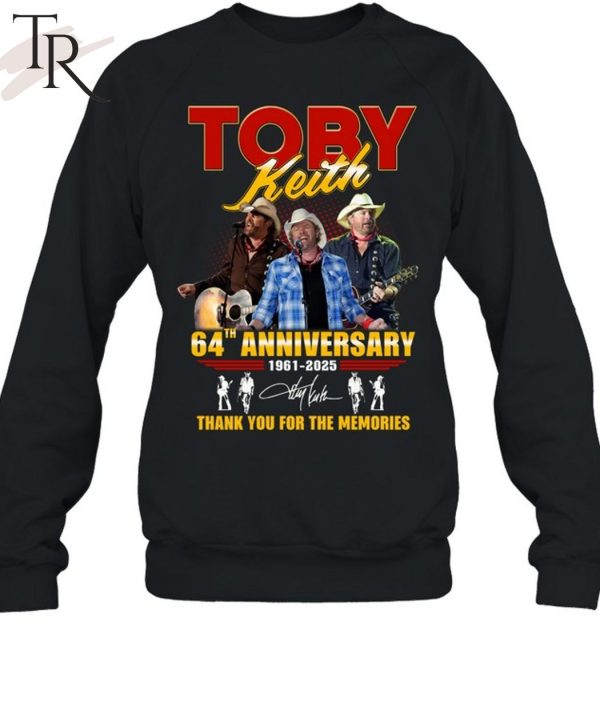 Toby Keith 64th Anniversary 1961-2025 Thank You For The Memories T-Shirt