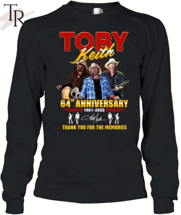 Toby Keith 64th Anniversary 1961-2025 Thank You For The Memories T-Shirt