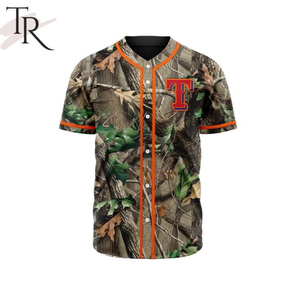 MLB Texas Rangers Special Realtree Camo Hunting Baseball Jersey