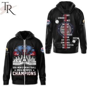 2024 Olympics Champions USA Basketball Hoodie – Black