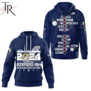 France Olympic Basketball Champions 2024 Hoodie – Black