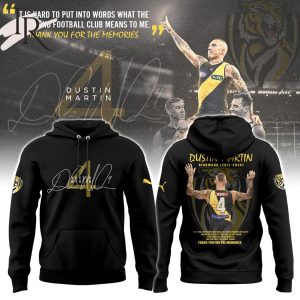 End Of An Era Dustin Martin Richmond Yellow And Black Forever Thank You For The Memories T-Shirt