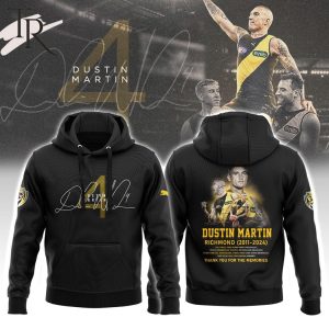 Richmond Tigers Thank You Dustin Martin Hoodie