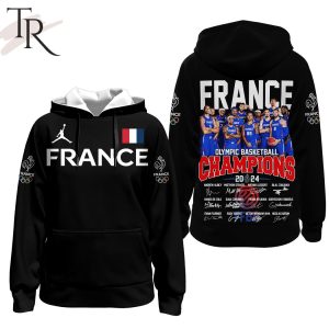 Champions Olympiques 2024 France Basketball Hoodie – White