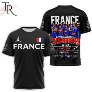 France Olympic Basketball Champions 2024 Hoodie – Black