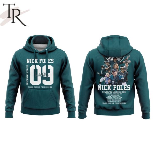 Nick Foles Philadelphia Eagles 2012-2024 Thank You For The Memories Hoodie